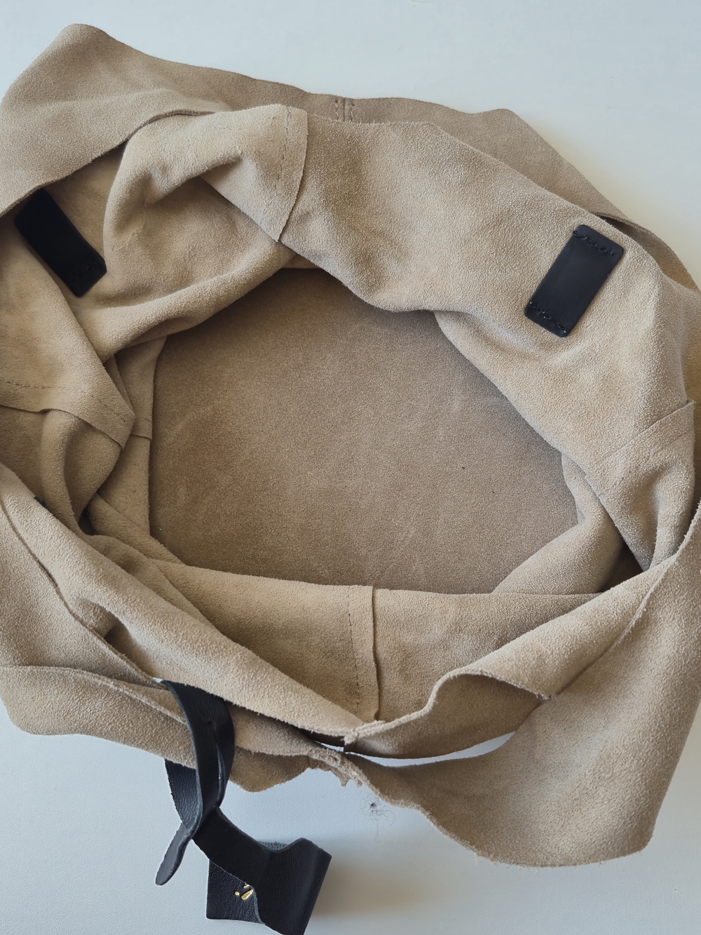 Anita Bilardi Tan Suede Espadrille Bucket, Shoulder, Bag Italy, Quiet Luxury - Picture 6 of 15